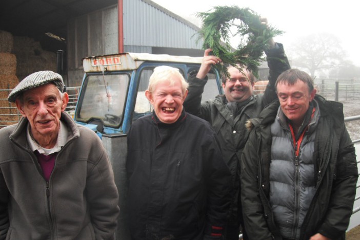 Older men on a farm