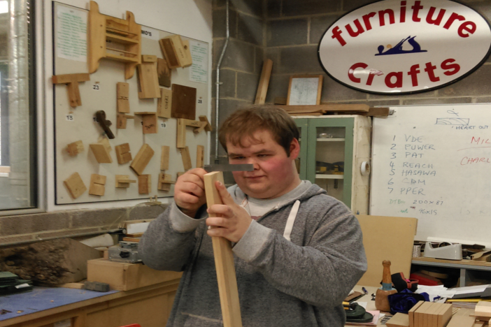 Carpentry student