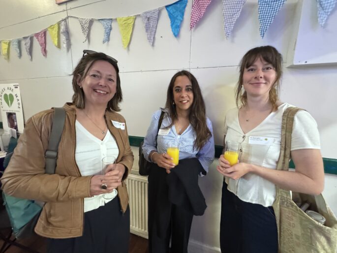 Liz Guilmant-Cush from The Friendly Food Club, left, Illana Smith from Faithworks and Bel Babington from The Power House, Poole